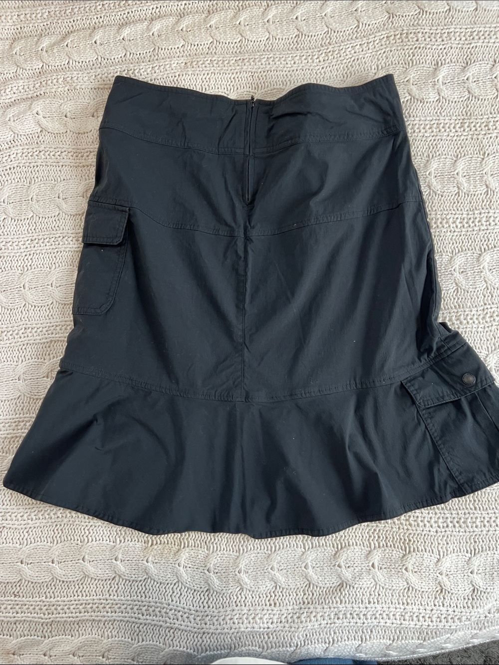 Royal Robbins Black A-Line Skirt with Flounce Hem - Picture 2 of 2